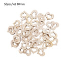 Wooden Mini Cute Love Heart/Star/Round Shape Wedding Table Scatter Decor Unfinished Wooden Crafts Wedding Ornaments