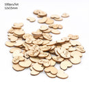 Wooden Mini Cute Love Heart/Star/Round Shape Wedding Table Scatter Decor Unfinished Wooden Crafts Wedding Ornaments