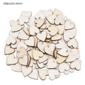 Wooden Mini Cute Love Heart/Star/Round Shape Wedding Table Scatter Decor Unfinished Wooden Crafts Wedding Ornaments