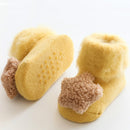 Cute Baby Socks Stereo Doll Socks Autumn Winter Mid Stocks Velvet Thickening Brush Furry Newborn Floor Socks 0-18 months