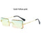 2020 Trendy Men Women Summer Rimless Sunglasses Fashion Small Rectangle Sun Glasses Traveling Style UV400 Shades Eyewear