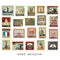 40pcs/pack Museum Series Decorative Stickers Scrapbooking Stick Label Diary Album Stationery Retro Stamp Plant Sticker