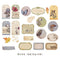 40pcs/pack Museum Series Decorative Stickers Scrapbooking Stick Label Diary Album Stationery Retro Stamp Plant Sticker
