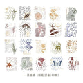 40pcs/pack Museum Series Decorative Stickers Scrapbooking Stick Label Diary Album Stationery Retro Stamp Plant Sticker