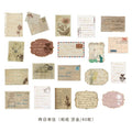 40pcs/pack Museum Series Decorative Stickers Scrapbooking Stick Label Diary Album Stationery Retro Stamp Plant Sticker