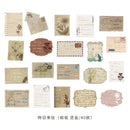 40pcs/pack Museum Series Decorative Stickers Scrapbooking Stick Label Diary Album Stationery Retro Stamp Plant Sticker