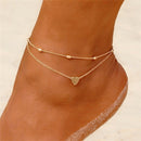 Summer Boho Butterfly Anklet For Women Gold Multilayer Crystal Ankle Bracelet Foot Chain Leg Bracelet Beach Accessories Jewelry