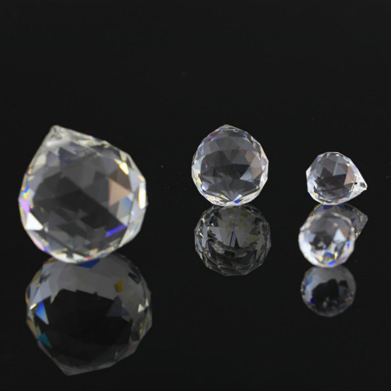 20mm/30mm/40mm 1 Piece Clear Crystals Glass Ball For Chandeliers Shinning Prism Suncatcher For Sale
