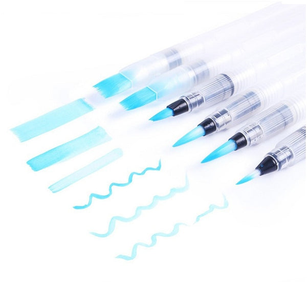 6 Pcs/set Water Color Brush Pencil Portable Paint Brush Soft Watercolor Brush Ink Pen for Painting Drawing Art Supplies