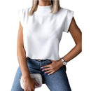 Women Lips Printed T Shirt Ladies Casual Stand Neck Tee Tops Short Sleeve Streetwear Summer Floral Plus Size Pullover T-shirts