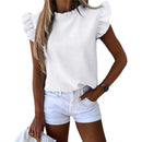 Women Lips Printed T Shirt Ladies Casual Stand Neck Tee Tops Short Sleeve Streetwear Summer Floral Plus Size Pullover T-shirts