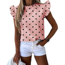 Women Lips Printed T Shirt Ladies Casual Stand Neck Tee Tops Short Sleeve Streetwear Summer Floral Plus Size Pullover T-shirts