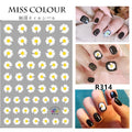 HZ Korea 2019 Summer Sweet Cute Colorful Flower Nail Sticker Waterproof Design Nail Decals For Women Girls Party Accessories