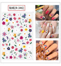 HZ Korea 2019 Summer Sweet Cute Colorful Flower Nail Sticker Waterproof Design Nail Decals For Women Girls Party Accessories