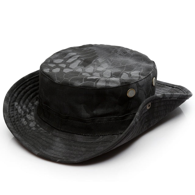 Camouflage Tactical Cap Military Boonie Hat US Army Caps Camo Men Outdoor Sports Sun Bucket Cap Fishing Hiking Hunting Hats 59CM