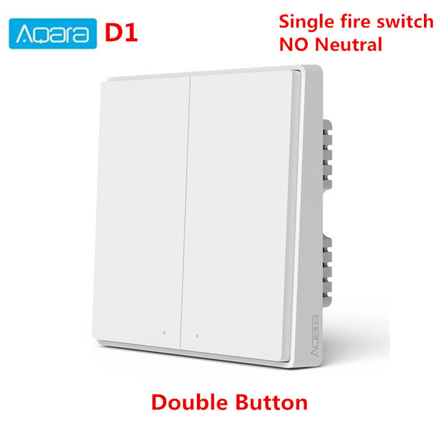 Aqara Smart Wall Switch D1 Zigbee Wireless Remote Control Key Light Switch Neutral Fire Wire Triple button For Mijia smart home