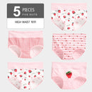 LANGSHA 5Pcs Women Panties Lady Cotton Underwear Girls Breathable Seamless High Waist Briefs Women Cute Sexy Lingerie Intimates
