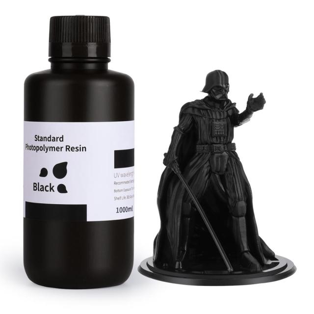 ELEGOO 3D Printer Resin LCD UV-Curing Resin 405nm Standard Photopolymer Resin for LCD 3D Printing 1000ml Black Grey White Skin
