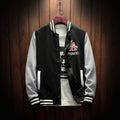 2020 New Arrival Letter Rib Sleeve Cotton Embroidery Logo Single Breasted Casual Bomber Baseball Jacket Loose Cardigan Coat