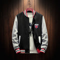 2020 New Arrival Letter Rib Sleeve Cotton Embroidery Logo Single Breasted Casual Bomber Baseball Jacket Loose Cardigan Coat