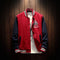 2020 New Arrival Letter Rib Sleeve Cotton Embroidery Logo Single Breasted Casual Bomber Baseball Jacket Loose Cardigan Coat