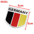Newbee Metal 3D Germany German Flag Badge Emblem Deutsch Car Sticker Decal Grille Bumper Window Body Decoration for Benz VW Audi