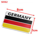 Newbee Metal 3D Germany German Flag Badge Emblem Deutsch Car Sticker Decal Grille Bumper Window Body Decoration for Benz VW Audi