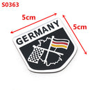 Newbee Metal 3D Germany German Flag Badge Emblem Deutsch Car Sticker Decal Grille Bumper Window Body Decoration for Benz VW Audi