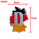 Newbee Metal 3D Germany German Flag Badge Emblem Deutsch Car Sticker Decal Grille Bumper Window Body Decoration for Benz VW Audi
