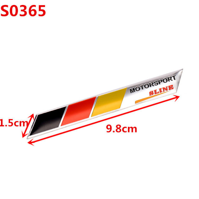 Newbee Metal 3D Germany German Flag Badge Emblem Deutsch Car Sticker Decal Grille Bumper Window Body Decoration for Benz VW Audi