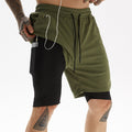 2020 Running Shorts Men Fitness Gym Training Sports Shorts Quick Dry Workout Gym Sport Jogging Double Deck Summer Men Shorts