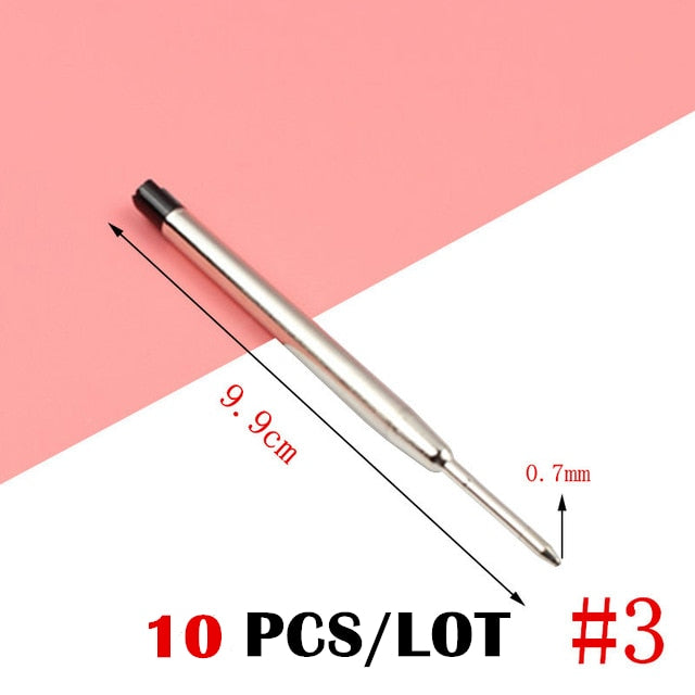 8/10/20/ Pen Refill Different Metal Ballpoint Pen Refills Office School Stationery Gifts Pen Choose Blue black refills Pen Sale