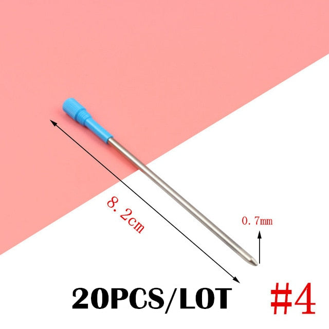 8/10/20/ Pen Refill Different Metal Ballpoint Pen Refills Office School Stationery Gifts Pen Choose Blue black refills Pen Sale