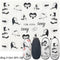 1 Sheet Russian text Nail Watermark Decals Sexy lips Middle finger Sexy girl Water Transfer Slider Russia Words Manicure Tattoos