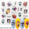1 Sheet Russian text Nail Watermark Decals Sexy lips Middle finger Sexy girl Water Transfer Slider Russia Words Manicure Tattoos
