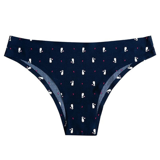 TERMEZY Women Sexy Flowers Lingerie Temptation Low-waist Panties Thong No trace Breathable Underwear Female G String Intimates