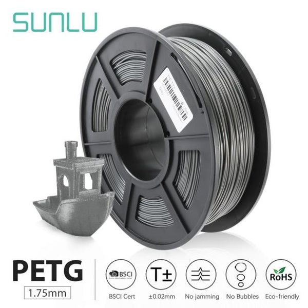 SUNLU PETG 3D Printer Filament 1.75mm Dooling Gift Material Hot Sale Black Color PETG 3D Filament Consumables 1KG/2.2LBS