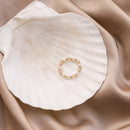 AOMU 2020 Fashion Crystal Beaded Rings Cute Minimalist Coloful Beads Geometric Stacked Fine Rings for Women Party Gift Jewelry