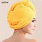 23*60cm 1 Pc Quick Dry Towels Microfiber Fabric Dry Hair Hat Shower Cap Lady Turban  Bath Towel Absorbent