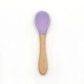 22colors!!1set Silicone Baby Feeding Bowl Set Baby Learning Dishes Suction Bowl Set Wood Spoon Non-Slip