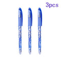 Erasable Pen Set 0.5mm Blue Black Color Ink Writing Gel Pens Refills Rods Washable Handle for School Office Stationery Supplies
