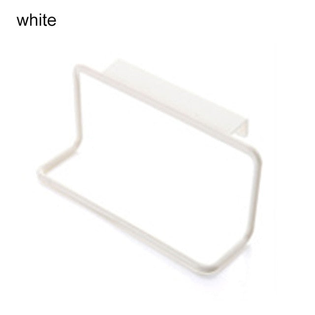 1Pcs Plastic Hanging Holder Towel Rack Multifunction Cupboard Cabinet Door Back Kitchen Accessories Home Storage Organizer