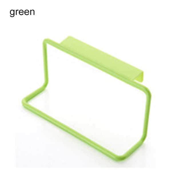 1Pcs Plastic Hanging Holder Towel Rack Multifunction Cupboard Cabinet Door Back Kitchen Accessories Home Storage Organizer