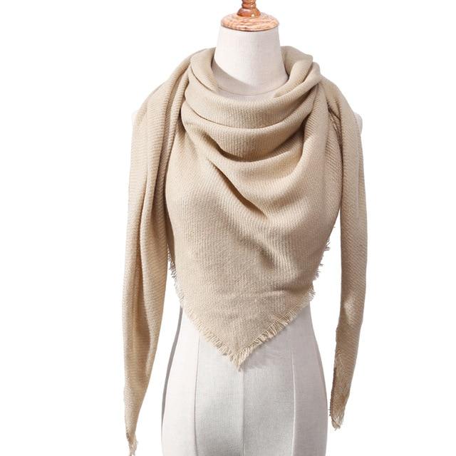 Designer 2020 knitted spring winter women scarf plaid warm cashmere scarves shawls luxury brand neck bandana  pashmina lady wrap