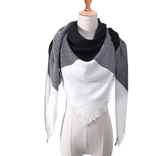 Designer 2020 knitted spring winter women scarf plaid warm cashmere scarves shawls luxury brand neck bandana  pashmina lady wrap