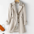 Spring Autumn Trench Coat Woman New Korean Single-breasted Mid-Long Women Trench Coat Overcoat Plus Size 5XL Windbreaker Female