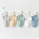 5Pairs/lot 0-2Y Baby Socks Summer Cotton Solid Colorful Kids Socks Girls Cute Newborn Boys Toddler Socks Baby