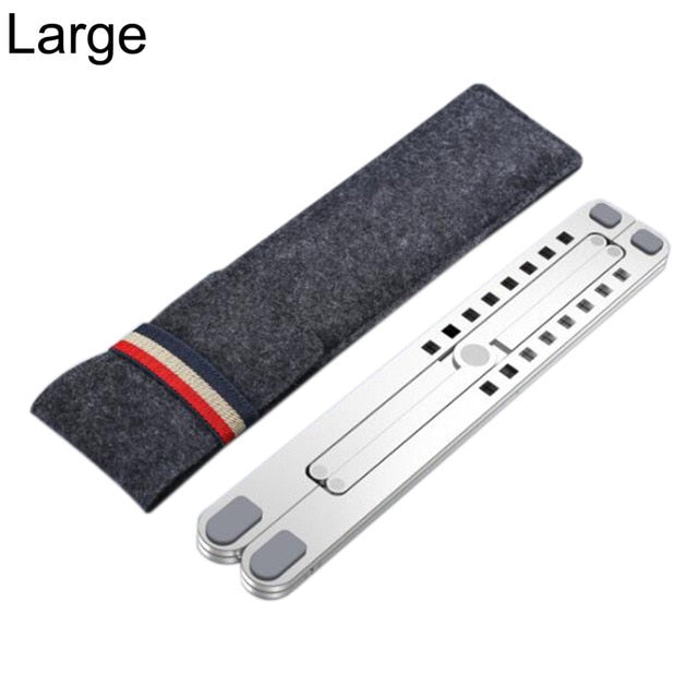 11-17inch Cooling Rack Folding Adjustable Angle Aluminum Alloy Desktop Portable Holder Office Universal Non Slip Laptop Stand