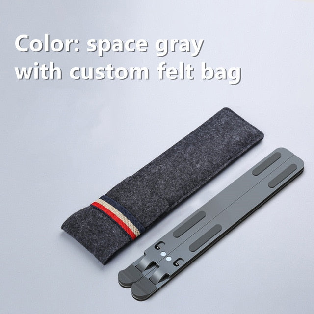 11-17inch Cooling Rack Folding Adjustable Angle Aluminum Alloy Desktop Portable Holder Office Universal Non Slip Laptop Stand