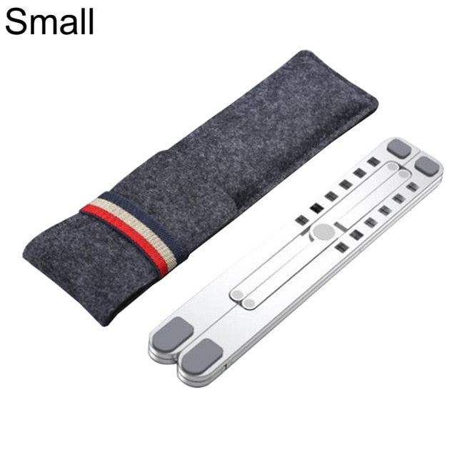 11-17inch Cooling Rack Folding Adjustable Angle Aluminum Alloy Desktop Portable Holder Office Universal Non Slip Laptop Stand